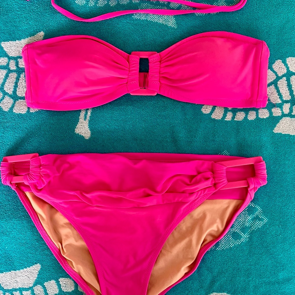 J. Crew Hot Pink Bikini Set